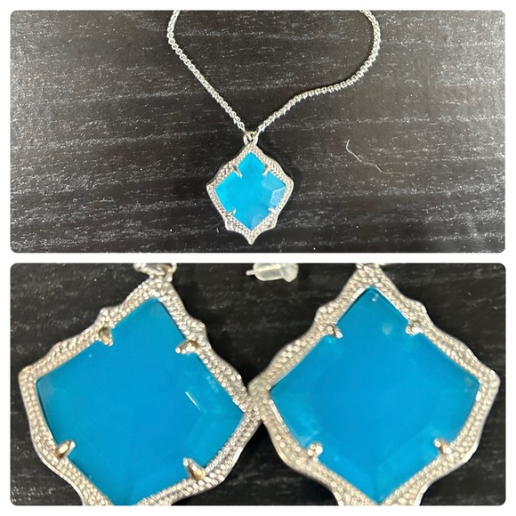 Kendra Scott Kirsten earrings with matching Kacey necklace - Picture 1 of 4